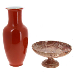 Coupe à fruits sur piédouche en marbre H