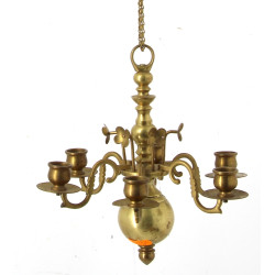 Petite suspension en laiton à six bras d