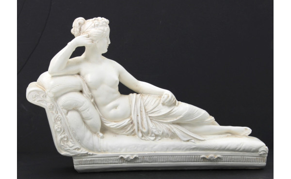 "Femme allongée à l'antique", sujet en p