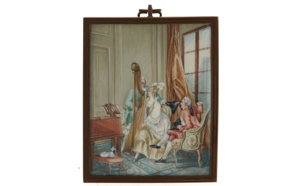 "La leçon de musique", miniature début X