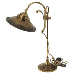 Lampe en métal doré abat-jour articulé H