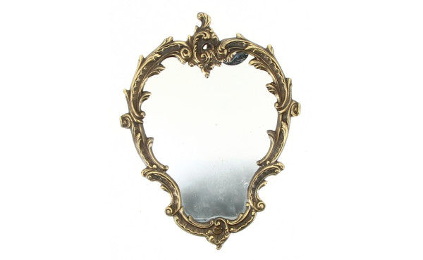 Miroir rocaille à suspendre en bronze do