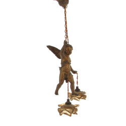 Suspension et applique anciennes à décor