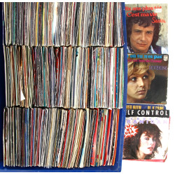Caisse de disques 45 t variétés état d'u