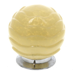 Globe en verre moiré jaune à décor d'ond