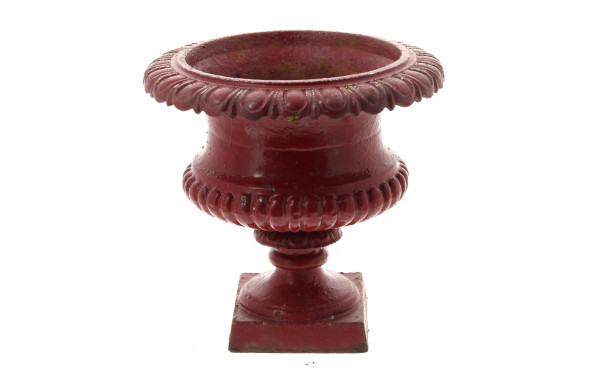 Joli vase de jardin en fonte peinte en b