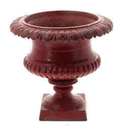 Joli vase de jardin en fonte peinte en b