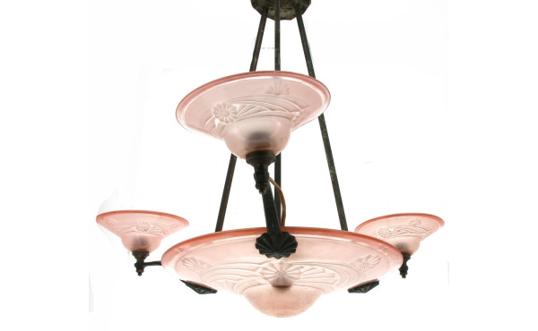 Suspension vasque des années 20 en verre