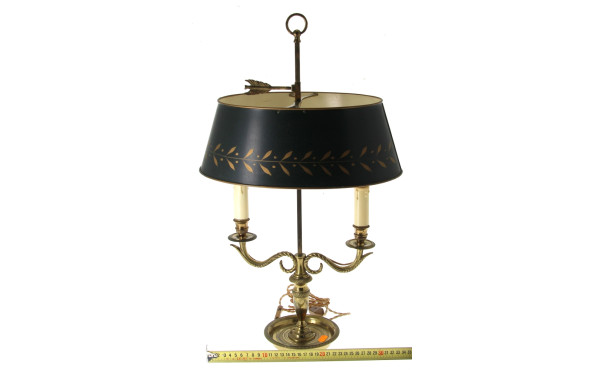 Lampe bouillotte en bronze et laiton, ab
