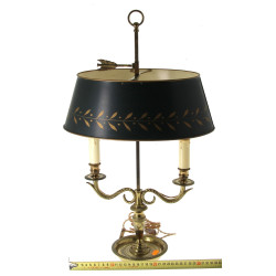 Lampe bouillotte en bronze et laiton, ab