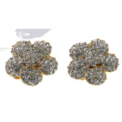 Paire de clips d'oreilles en forme de fl