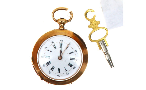 Montre de gousset ancienne en or jaune, 