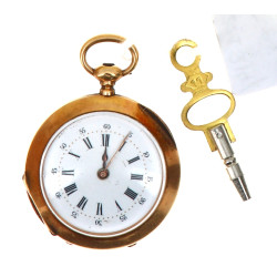 Montre de gousset ancienne en or jaune, 