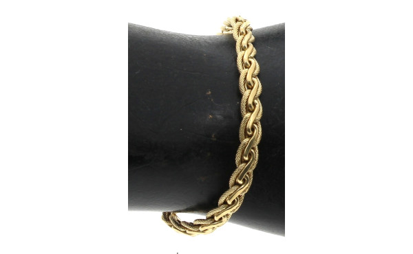 Bracelet à maille tressée en or jaune 18