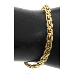 Bracelet à maille tressée en or jaune 18