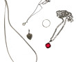 Petit lot de bijoux en argent : une chaî