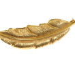 Broche plume en or jaune 18 cts, poinçon