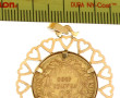 Pendentif or avec pièce 20 F or "1860", 
