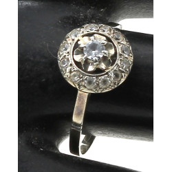 Bague ancienne en or 18 cts et pierres b