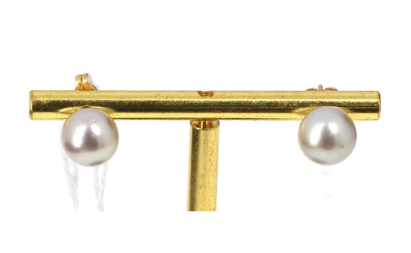 Paire de puces d'oreilles serties chacun