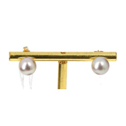 Paire de puces d'oreilles serties chacun