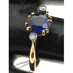 Bague en or jaune, poinçon tête d'aigle,