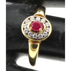 Bague en or jaune 18 cts, poinçon tête d