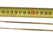Long sautoir en or jaune 14 carats, poid