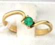 Petite bague en or jaune 18 carats, sert