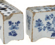 DELFT milieu XVIIIème - Paire de pique-f