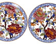 GIEN - Paire de petits plats ronds sur l