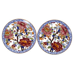 GIEN - Paire de petits plats ronds sur l