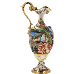 CAPODIMONTE - Grande aiguière en faïence