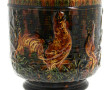 Cache-pot en faïence à décor de poules e