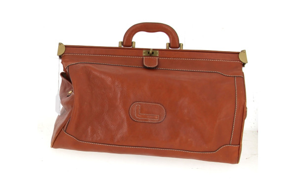 LANCEL Paris - Sac week--end en cuir fau