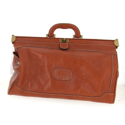 LANCEL Paris - Sac week--end en cuir fau