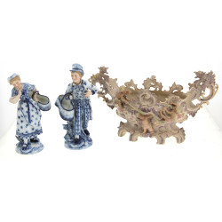 Lot de 3 pièces en porcelaine avec accid