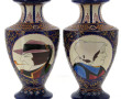 HB QUIMPER - Paire de vases en faïence p