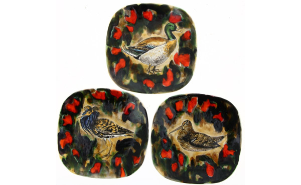 Marie-Louise IMPE - Trois assiettes en f