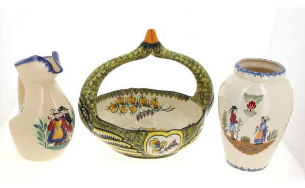 HENRIOT Quimper - Coupe à fruits à anse 