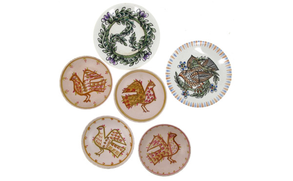 PRIGENT HB Quimper - 4 petites assiettes