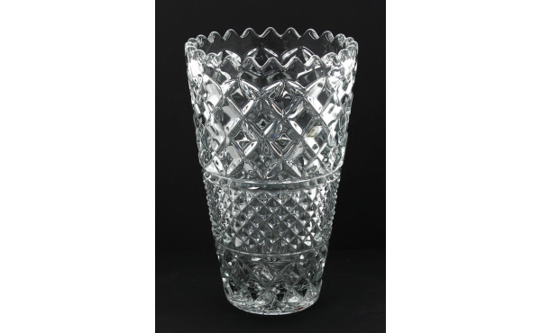 Vase en verre moulé, H 29,5 cm