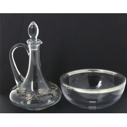 SEVRES - Coupe creuse en cristal, signée