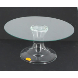 Coupe sur piédouche en verre, travail mo