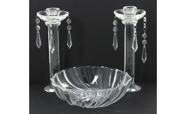 VAL SAINT LAMBERT - Coupe à fruits en cr