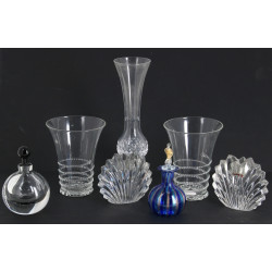 Lot de verreries : 2 petits flacons dont
