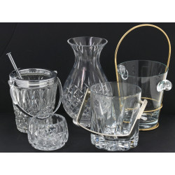 Lot de verrerie 3 seaux à glace en verre