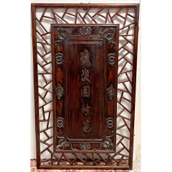 CHINE ou INDOCHINE - Panneau en bois scu