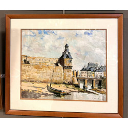 Robert Le RHUN (1936-2006) "Le beffroy 