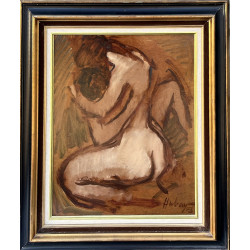 Paul HUBAY (1930-1994) "L'étreinte", tec